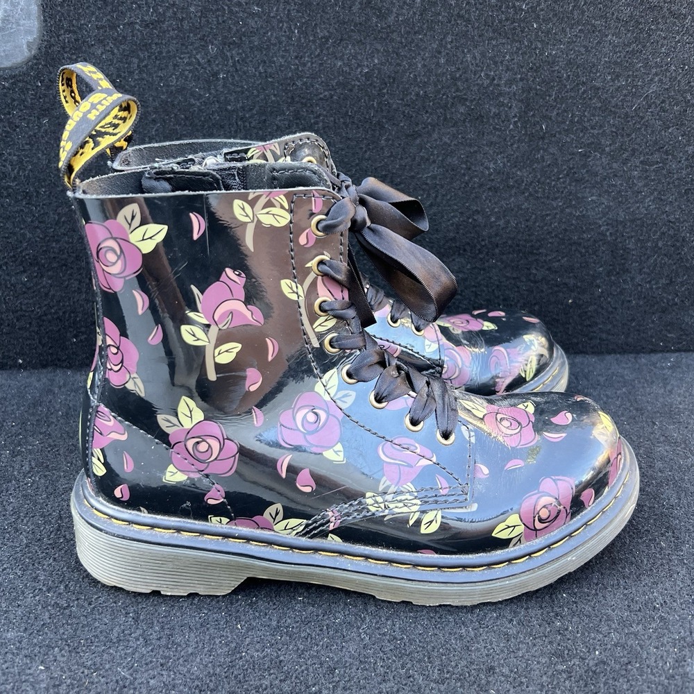 Dr. Martens 1460 Pascal J Kids Floral Lace-Up Boots Combat Halloween
